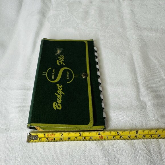 Vintage Dollar Saver Budget File Income Expenses Pad Envelopes Snap Close Binder - Picture 13 of 14
